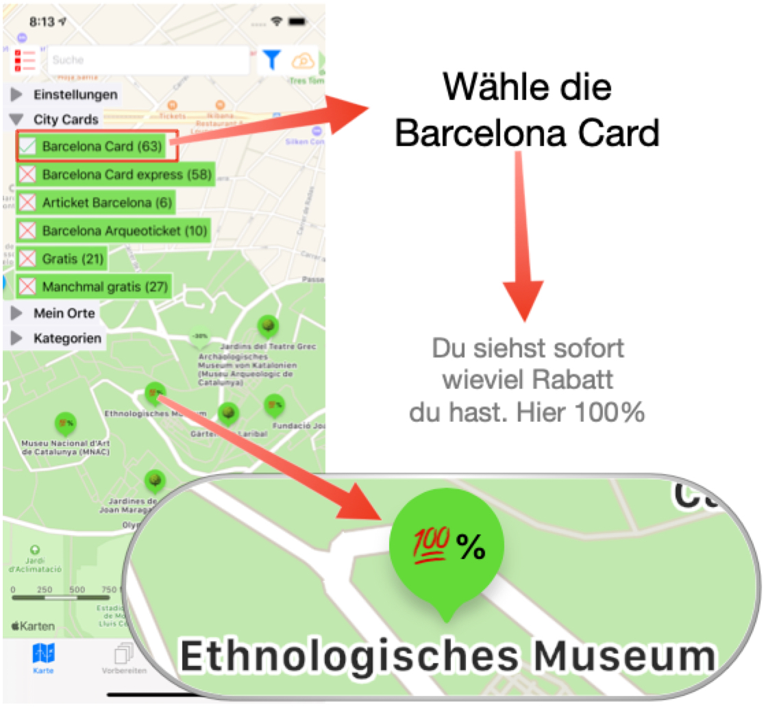 Barcelona Card in der App verwenden