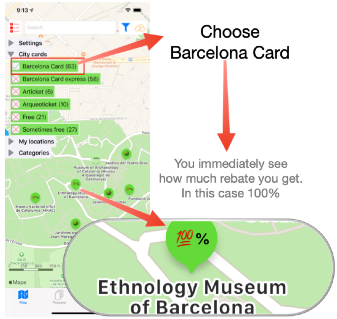 Barcelona Card in der App verwenden
